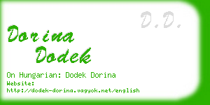 dorina dodek business card